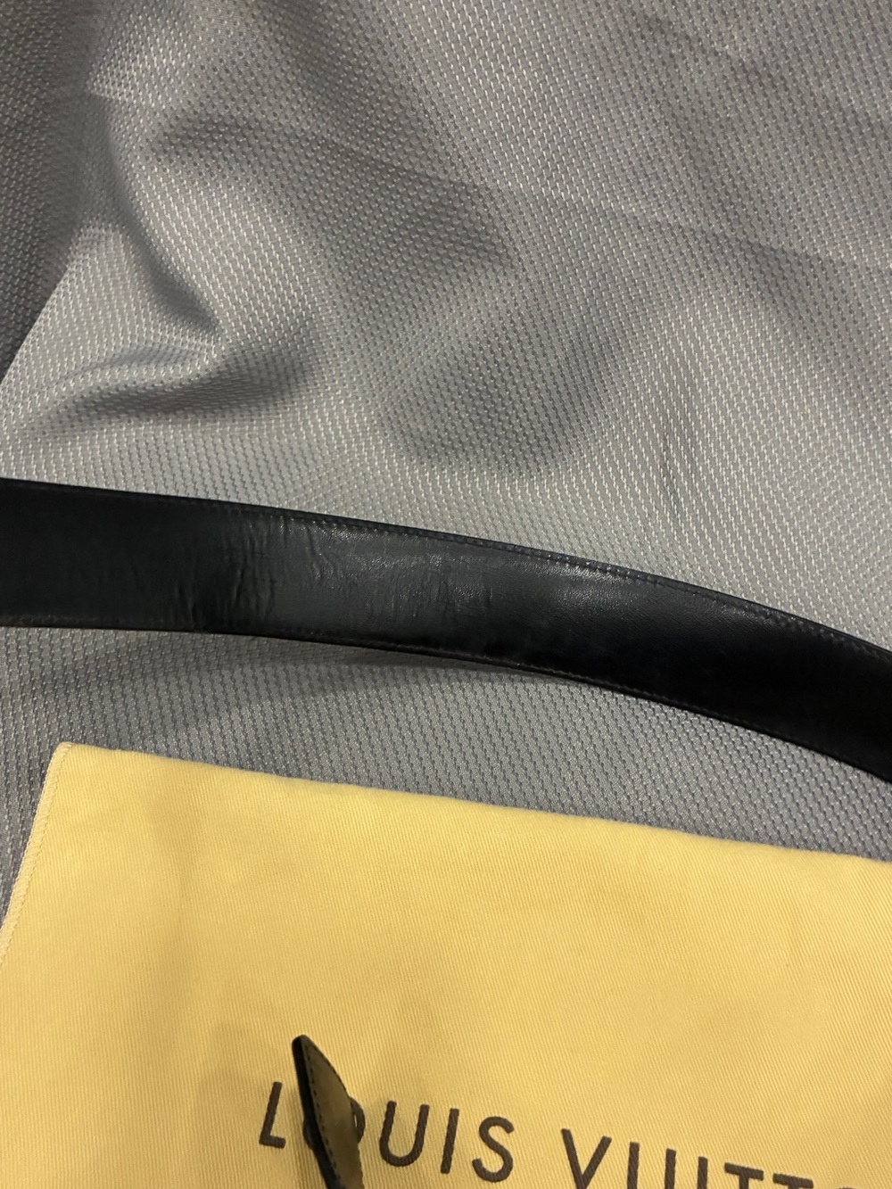 Louis Vuitton Damier Graphite LV Initiales Belt Size 38 Black Gray preowned - Picture 9 of 16